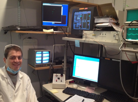 John Sakon at a Neural Science Lab at New York University