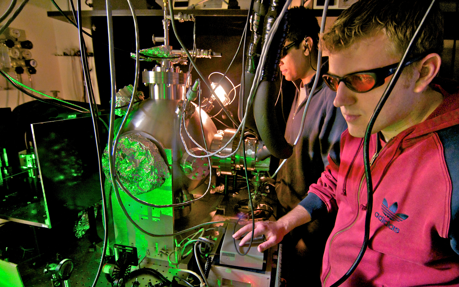 Graduate Students Performing Research